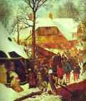 Pieter Brueghel the Younger. Adoration of the Magi. Detail.