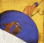 Marc Chagall. Peasant Life (The Stable; Night; Man with Whip).